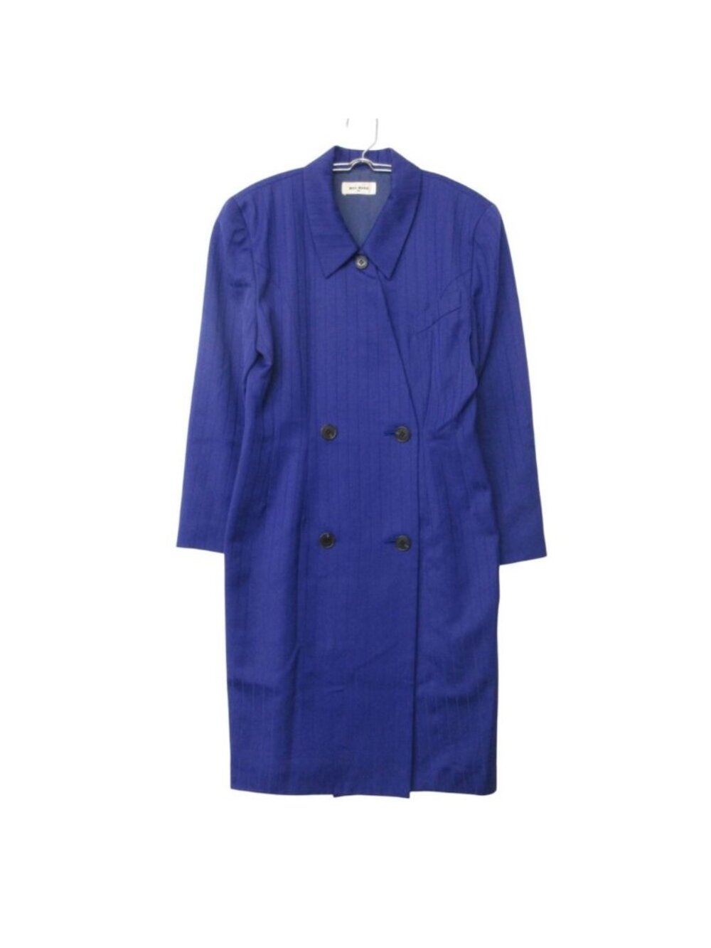 Max Mara Tailored Jacket Wool 100% Double Shirt Color Striped Pattern